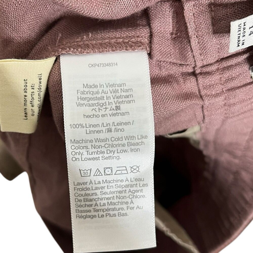 Madewell Neale Linen Shorts Brown Chino Women’s Size 14 High Rise - Picture 9 of 9